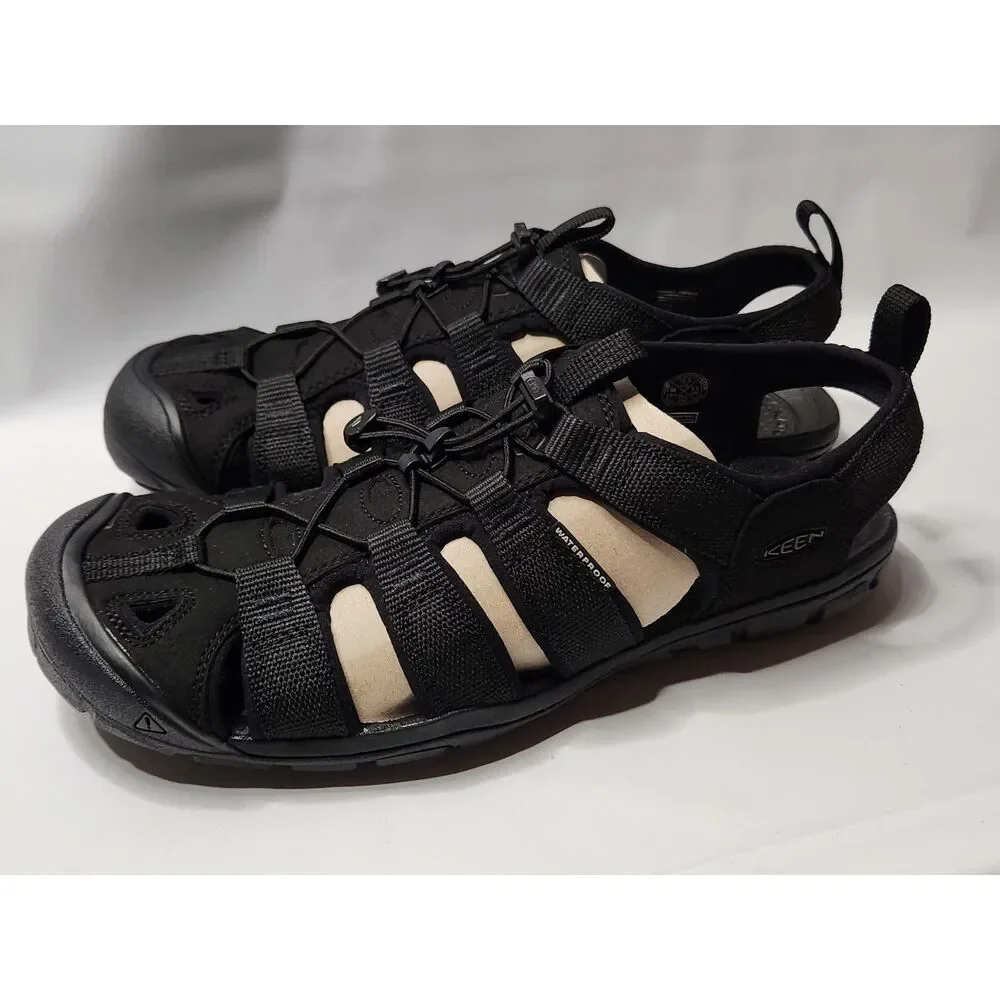 KEEN Clearwater CNX Men’s Sandals 10.5 Triple Black Waterproof